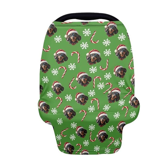 AFPANQZ Chrisatmas Candy Cat Summer Cactus Nursing Covers Breastfeeding Covers Stretchy Babies Car Seat Cover Gender Neutral Soft Breathable Infant Carseat Canopy