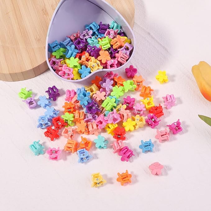 128PCS Baby Girls small Barrettes Hair Claw Clips Flower Hair Hair Accessories Barrattes for School Girls Kids Teens