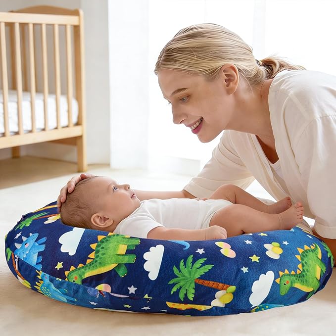 Hooyax Newborn Lounger Cover - Soft Baby Lounger Cover with Dinosaur Prints, Breathable Infant Lounger Cover for Newborn Boys Girls, Washable Lounger Protector (Dinosaur)