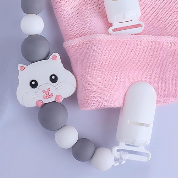 50pack 20mmRibbon Pacifier Plastic Suspender Clips for DIY Teething Toys Baby Blankets Dummy Bib Leash, White