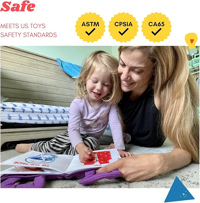 BAVY My Quiet Book - Toddler Travel Essential, Car Airplane Activity Book, Montessori Busy Board, Plane Toys for Toddlers 1-3, Gifts for 1 2 3 4 Year Old Girl, Birthday Gifts Toys Age 2-4