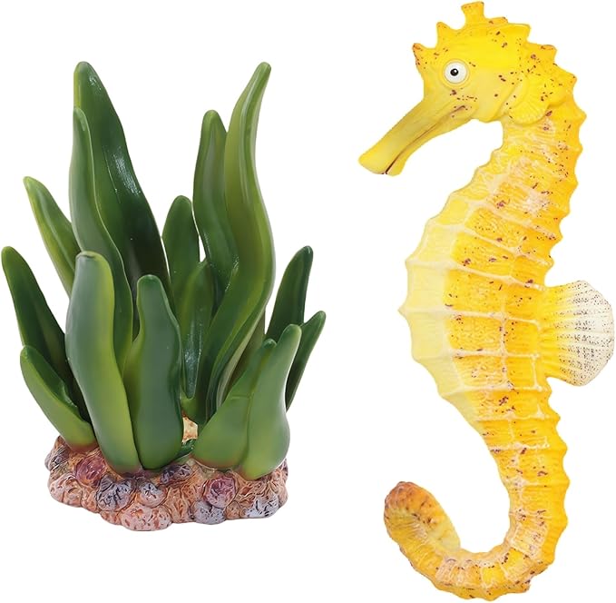 Gemini&Genius Sea Horse Toys for Kids, Marine Animal Seahorse Action Figure, Sea Horse Figurine Toy, Sea Life Figure Educational Gifts, Displays Play Toys, Collection Toys for Kids Animal Lovers