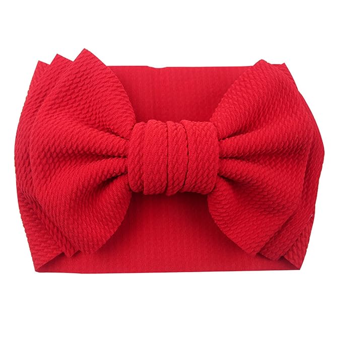 Bows for Baby Girls Headband, Newborn Bows Headbands Baby Hair Bows Hairbands Hair Accessories.(FD104-Red Green)