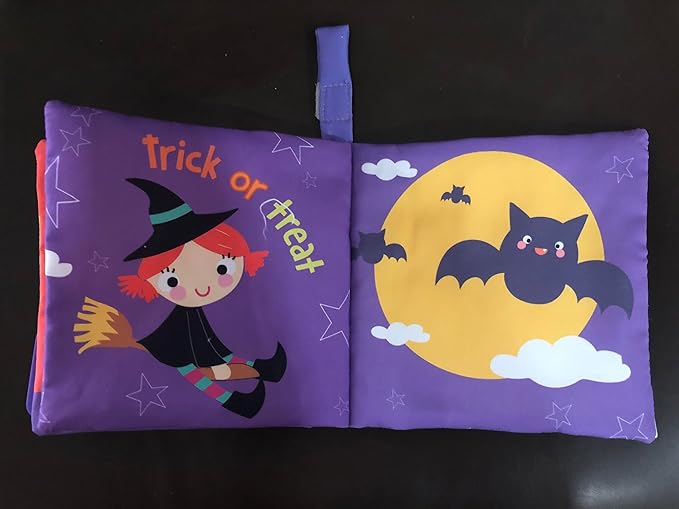 Magic Years Soft, Crinkle Activity Book with Teether, Tabs and Strap, 5 inches (Happy Halloween)