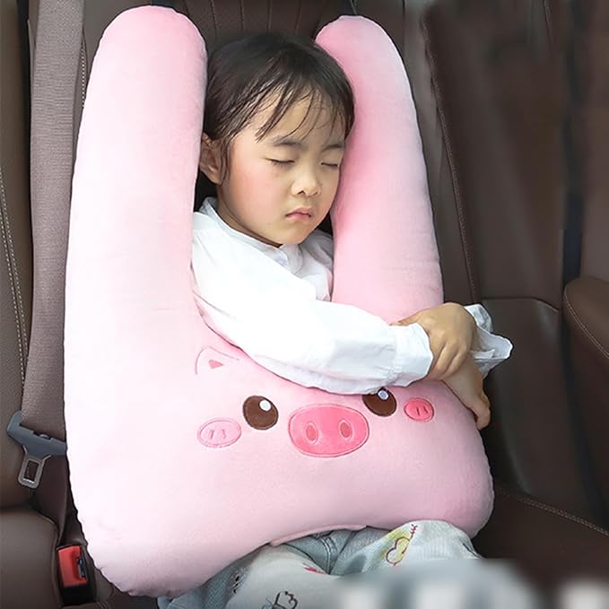 Generic Car Seat Belt Pillow and Adjuster Kit for Kids, Travel Pillow Headrest Neck Support Cushion Seatbelt Cover and Safety Strap Protection Pad for Body Protector Rest (Unicorn)