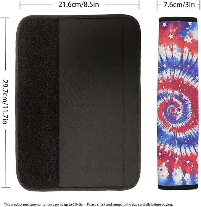 Car Seat Belt Covers Pack of 2 Universal Shoulder Strap Pad Vehicle Seatbelt Cover Car Decor Red Blue Swirl