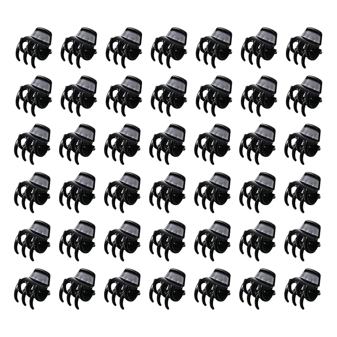 100PCS Tiny Hair Clips for Girl,Mini Claw Clips for Women, 1cm Black Plastic Mini Claw Clips for Babies, Hair Accessories for Women,Non Slip Pins Hair Clamps,Designed for Thin Or Thick Hair,Good Gift