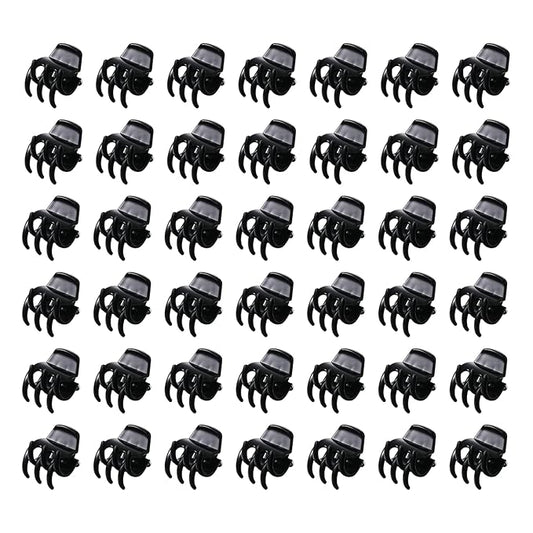 100PCS Tiny Hair Clips for Girl,Mini Claw Clips for Women, 1cm Black Plastic Mini Claw Clips for Babies, Hair Accessories for Women,Non Slip Pins Hair Clamps,Designed for Thin Or Thick Hair,Good Gift