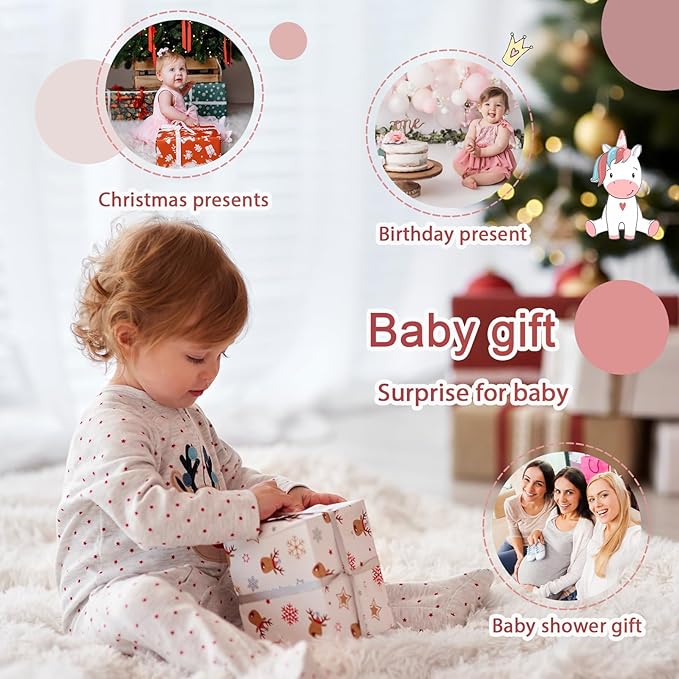 FEBALHS Montessori Toys for 6-12 Months, Baby Toys 6-12-18 Months with Montessori Baby Blocks Toy, Shape Sorting Baby Development Toys for 6+ Month Girls Boys Birthday Chiristmas Gifts