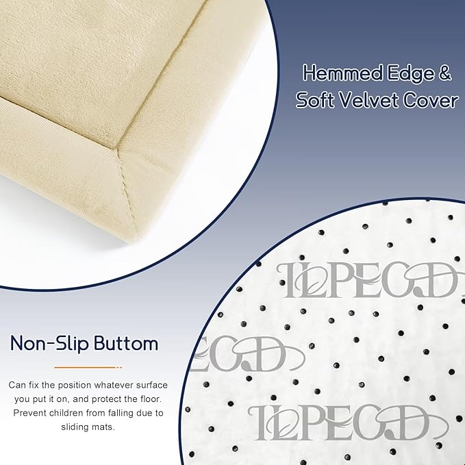 Baby Play Mat for Floor Nursery Rug Muscle Mat Area Rug Playroom Rug 71"x79" Playpen Mat Memory Foam 1.3" Thick Crawling Mat for Babies,Toddlers, Infants, Kids,Light Beige