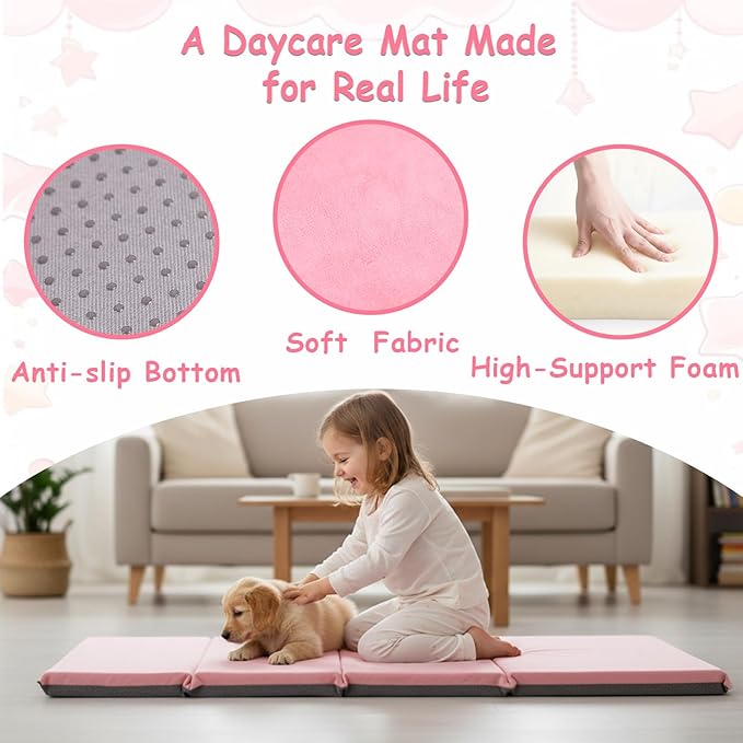 Tiita Kids Nap Mat, Foldable Play Mat, Sleeping Pad