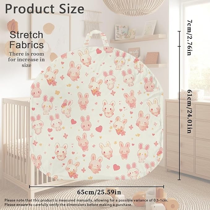 Newborn Lounger Cover, Reusable Infant Lounger Pillow Cover Stretchy Baby Lounger Slipcover Soft Infant Lounger Pillow Cover for Most Babies Rabbit