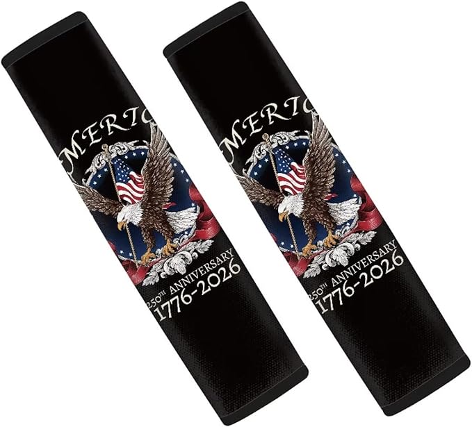 AFPANQZ Car Seat Belt Cover for Women Mens Pads Drivers Shoulder Protetion Eagle 250 Years Car Seats Accessories Vehicle Auto Seatbelt Cushion Pads Universal Fit