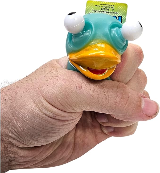 2" Ducky Eye Poppers (10 Pack) Fun Carnival Prize and Party Favor. Bath Tub Toys and Jeep Duck Ducking (10 Pack)