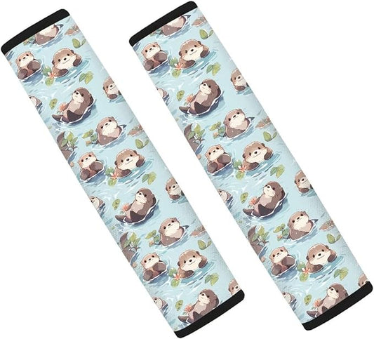 Seat Belt Cover Pad Cute Otter Car Seat Belt Shoulder Pad Seat Belt Shoulder Strap Pad Car Seat Belt Shoulder Protector Car Seat Shoulder Strap Pads 2 Pack Seat Belt Cover Car Accessories