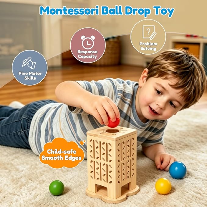 Montessori Toys Set for Kids 3 4 5 6 Year Olds, 5-in-1 Fine Motor Preschool Learning Toys, Educational Sensory Color Sorting & Board Games for Toddlers, Birthday Gifts for Boys Girls
