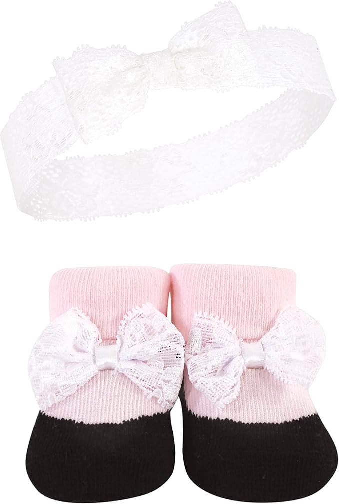 Hudson Baby Girl's Headband and Socks Giftset