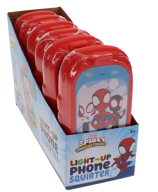 Spidey and His Amazing Friends Light Up Cell Phone Squirter - 6 pc Party Favor pk