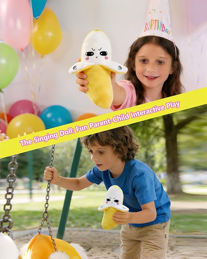 Baby Musical Sensory Toy,nteractive Musical Plush Toy with Sounds，Sensory Activity Learning Educational Kid Toy,Fun Christmas and Birthday Gifts Suitable for Multiplayer interaction (Yellow Banana)