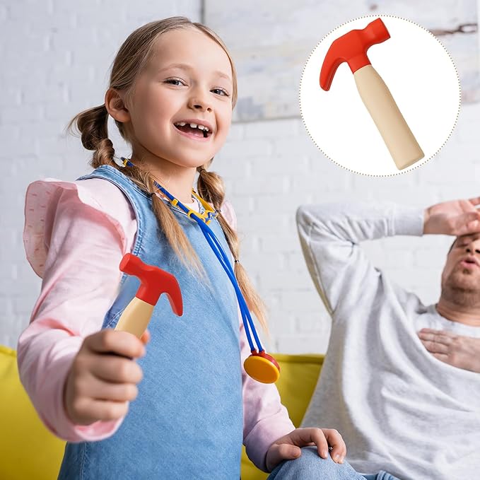 Zhanmai 2 Pcs Toy Foam Hammer, Fun Gift for Boys & Girls, Simulation Hammers to Release Anxiety, Classroom Educational Toy for Teens and Toddlers (Red)