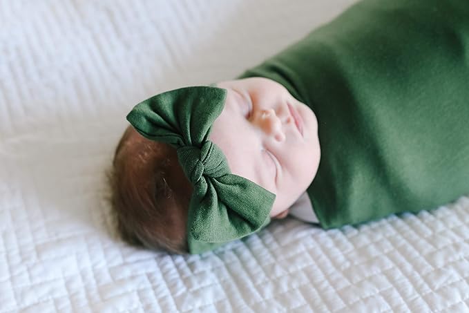 Copper Pearl Baby Bows: Stylish Headbands for Baby Girls, Premium Soft and Stretchy Baby Headbands, Perfect for Newborns, Trendy Designs - Alder