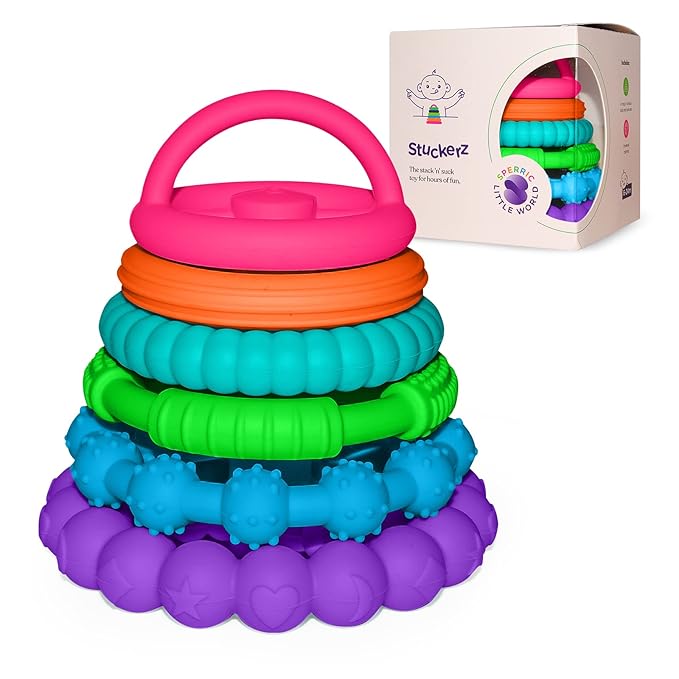 Silicone Baby Stacking Teething Toys | Soft, Interactive and Fun Stacking Rings for Babies Boy, Girl, Multicolor