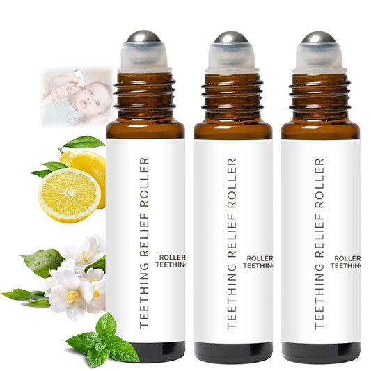 3PCS Velaria Teething Roller All Natural for Babies, Velaria Baby Teething Oil Roller, Natural Relief Roller,10ML/0.34FL.OZ