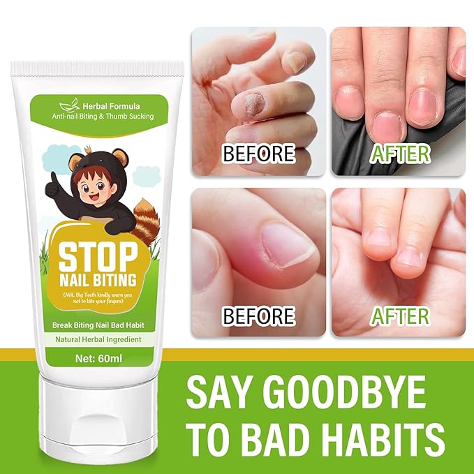 Nail Biting Prevention for Kids, Effective Thumb Sucking Deterrent for Toddlers, Bitter Nail Biting Prevention for Kids to Stop Habit, Long-Lasting Formula