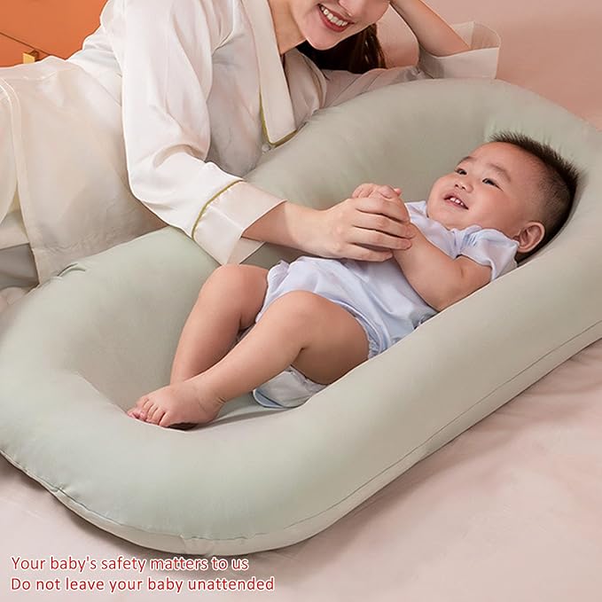 Baby Lounger Soft Organic Cotton Breathable Lounger for Newborn, Infant Lounger for Home and Travel (Pink Color)