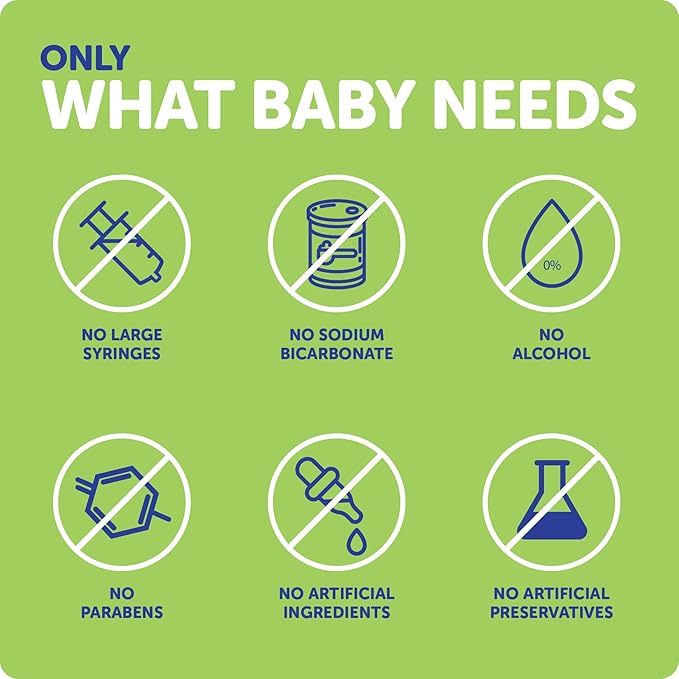 Ddrops Baby Tummy Relief Liquid Drops, Organic Gripe Water for Newborns, Relief from Gas, Colic, Fussiness and Hiccups, Just One Drop, Herbal Ingredients, 120 Drops