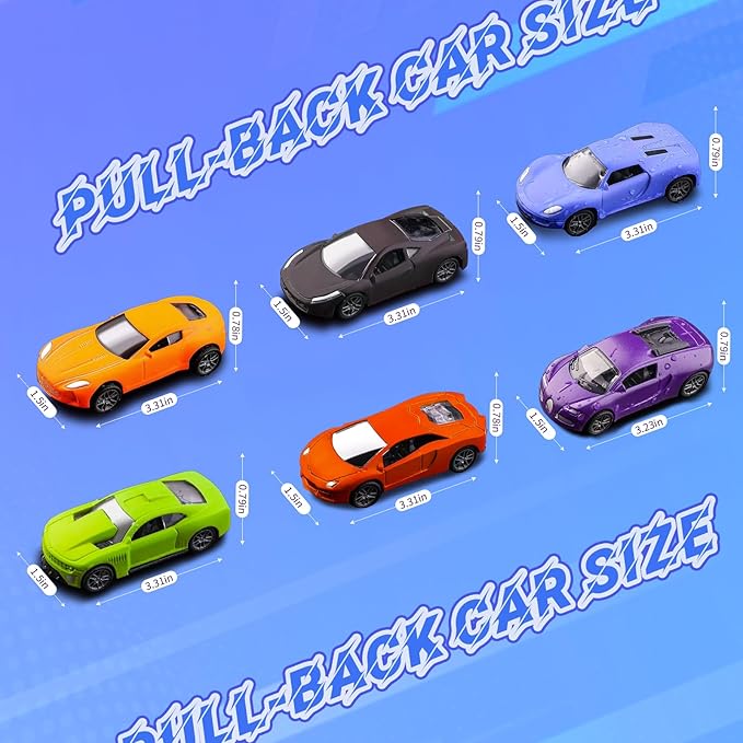 Color Change Pull Back Car Toy-6pcs Mini Alloy Vehicle Toys,Magical Transformation in Warm Water,Bathtub Water Table Toy for Easter Fillers,Goodie Bags Fillers,Themed Party,Carnival Prize for Kids 3+