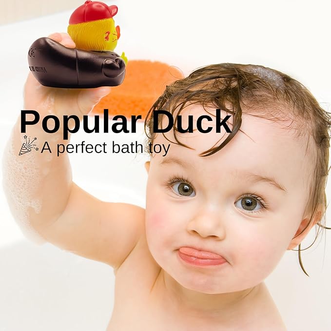 Rubber Ducks, 2024 New Squeak Rubber Duck for Baby Bath and Jeep Ducking, 3.5 Inch Funny Duck Toy for Kids Gift