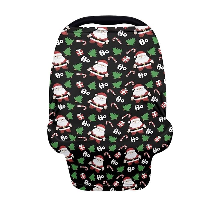 AFPANQZ Christmas Santa Breastfeeding Nursing Cover Carseat Canopy for Babies Infant Newborn Stroller Cover Breastfeeding Scarf Baby Shower s for Boys and Girls