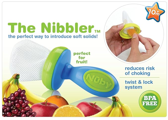 Nuby 2-Pack Nibbler Mesh Feeders, Colors May Vary