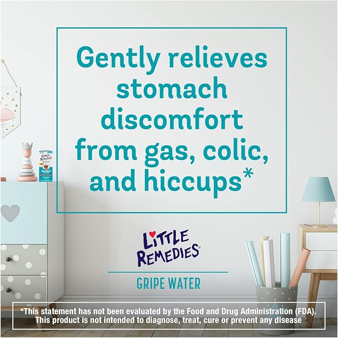 Little Remedies Gripe Water-No Alcohol, Sodium Bicarbonate, Artificial Color & Gluten Free-Safe for Newborns, 4 Fl. Oz (Pack of 3)