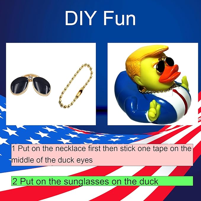 Jeeps Duck Rubber Duckies Trump Collection Baby Bath Ducking Bath Toy Car Accessories Décoration for Kids Rubber Resin Ducks in Bulk Plastic Duck Décor