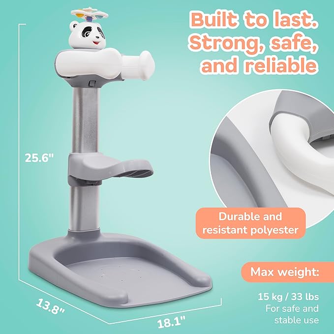 Baby Shower Stand with Built-in Seat | Baby Bath Stand Height-Adjustable Washing Stand for Toddlers | Soporte para Bañera con Asiento