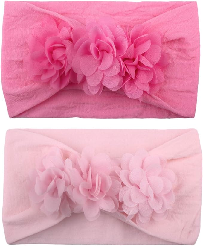 WZT Stretchy Knot Nylon Baby Headbands For Newborn Baby Girls Infant Toddlers Kids Bows Child Hair Accessories