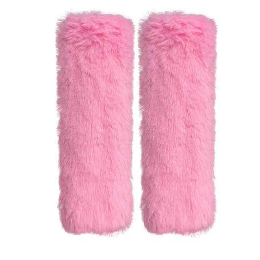 2-Pack Soft Plush Seatbelt Covers for Kids - Comfortable Pink Seat Belt Cushion for Newborns - Car Seat/Stroller Strap Accessories - Enhanced Driving Comfort & Protection (Pink)