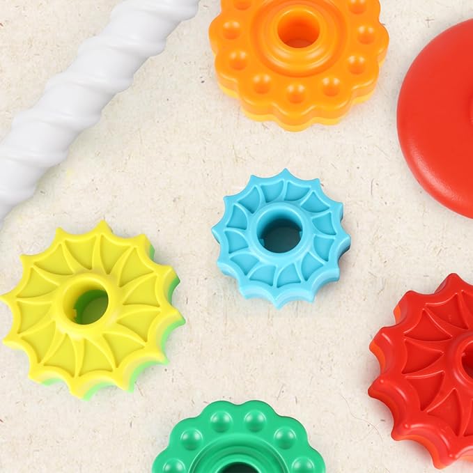Baby Spinning Stacking Toys for Toddlers 1-3, Spinner Ring Stacker, Montessori Toys for Babies 6-12-18 Months, Autism Sensory Learning Toy, 1 2 3 Year Old Girl or Boy Christmas Birthday Gifts