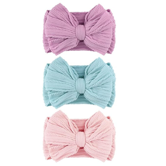 AQOKKA Baby Bows Headbands Nylon Baby Girl Headbands Soft Handmade Hairbands Toddler Hair Accessories for Girls Baby Newborn Infant Kids