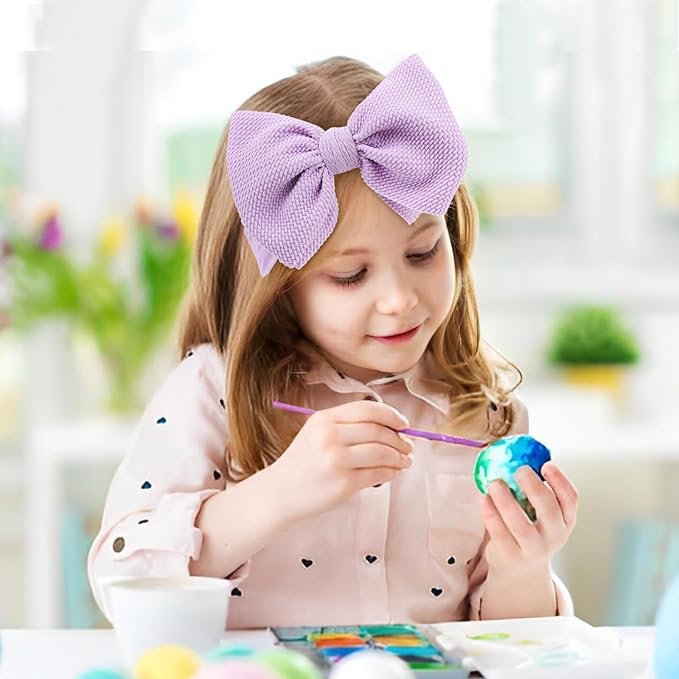 Easter Bows for Girls Rabbit Cheer Bow Baby Girl Headbands Easter Bunny Hairbands Hair Accessories Hair Bows for Girls Infant Easter Gift