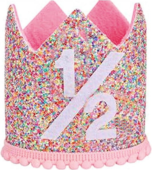 Boy Girl Birthday Crown, Prince Princess Birthday Hat Headband Tiara Crown Cake Photo Prop Party Decorations