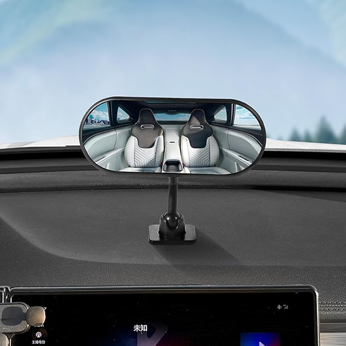Car Mirror Baby, Rear View Mirror 360° Adjustable, Adhesive Mount Infant Safety, Wide-Angle Shatterproof Backseat Monitor For Kids, Windshield And Dashboard Use