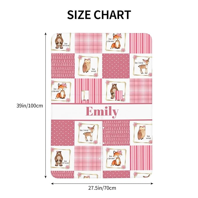 Personalized Baby Car Seat Canopy for Babies with Name, Custom Car Seat Covers for Girls, Animals Pink Nursing Breastfeeding Stroller Cover Infant Carseat Canopies for Newborn