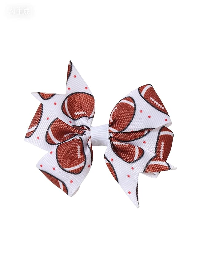 BBTDIN Baby Football Turban Headband Girl Football Bows Baby Football Hair Band Bow BBG19 (3 Pcs-F1)