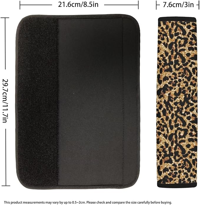 Seat Belt Cover Pad for Kids 2 Pack Car Seat Shoulder Strap Pads Seat Belt Pad Cheetah Print Car Accessories Carseat Straps Covers Shoulder Strap Cushion
