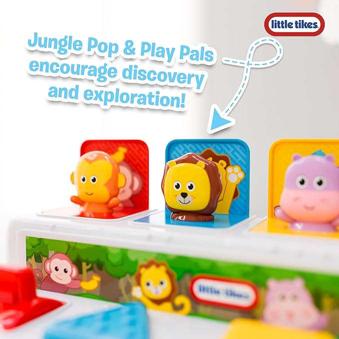 Lollipop Little Tikes Pop and Play Pals - Pop-Up Action Toy for Toddlers - Pull, Push, Click, Twist - Develop Motor Skills and Exploration Montessori Learning Toy