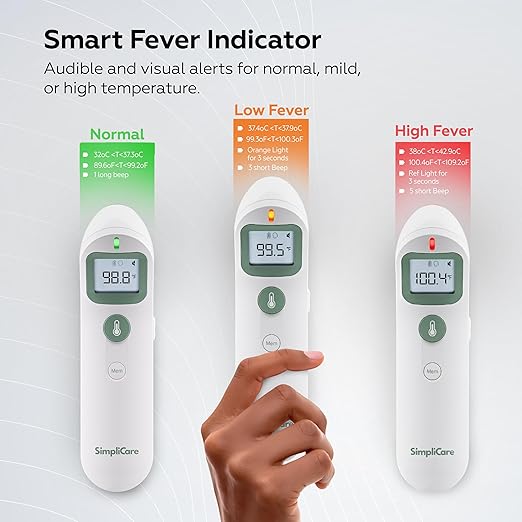 Baby Thermometer, FDA 510(k) Cleared Infrared Thermometer for Kids Adults Infants, Baby Essentials, Forehead Thermometer Non Contact, 2-in-1 Forehead & Object, Temperature Gun (FC-IR206)