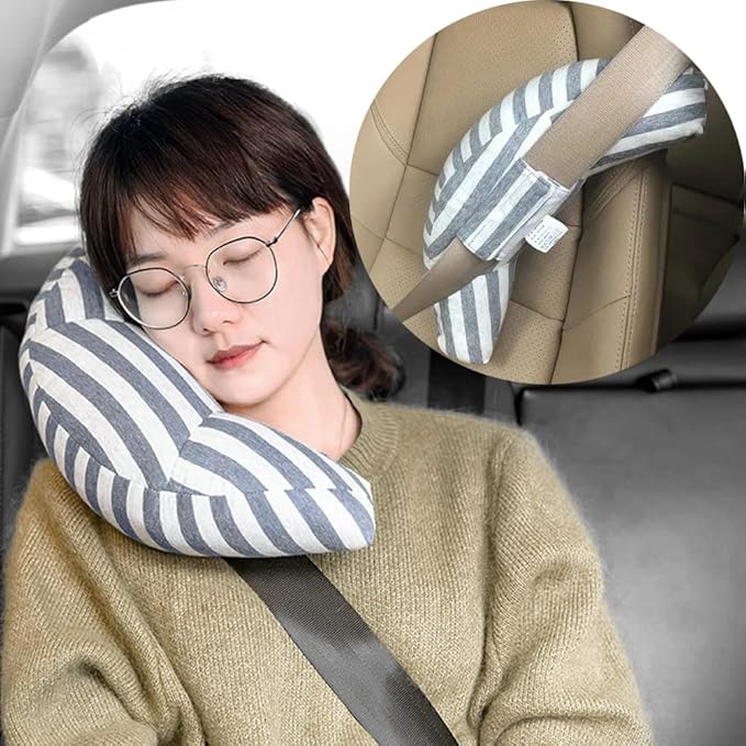 Kids Car Travel Pillow Car Seat Belt Pillow Cute Plush Headrest Neck Cushion Safety Strap Cover Universal Fit
